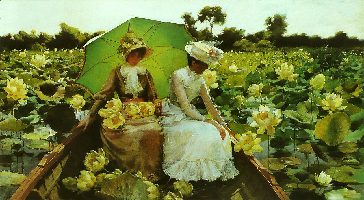 Lotuslilien von Charles Courtney Curran