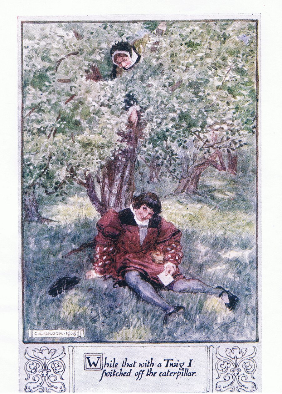Während ich mit einem Zweig die Raupe wegschlug von Charles Edmund Brock