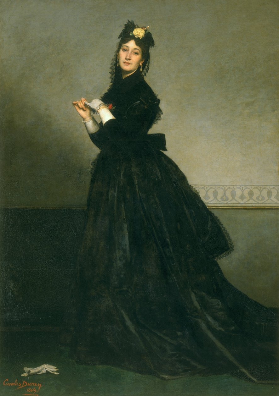 Die Frau mit dem Handschuh, 1869 von Charles Emile Auguste Carolus Duran