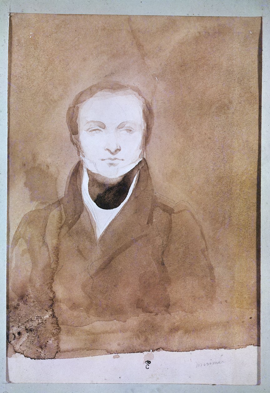 Porträt von Prosper Merimee (1803-70) von Charles Emile Callande de Champmartin