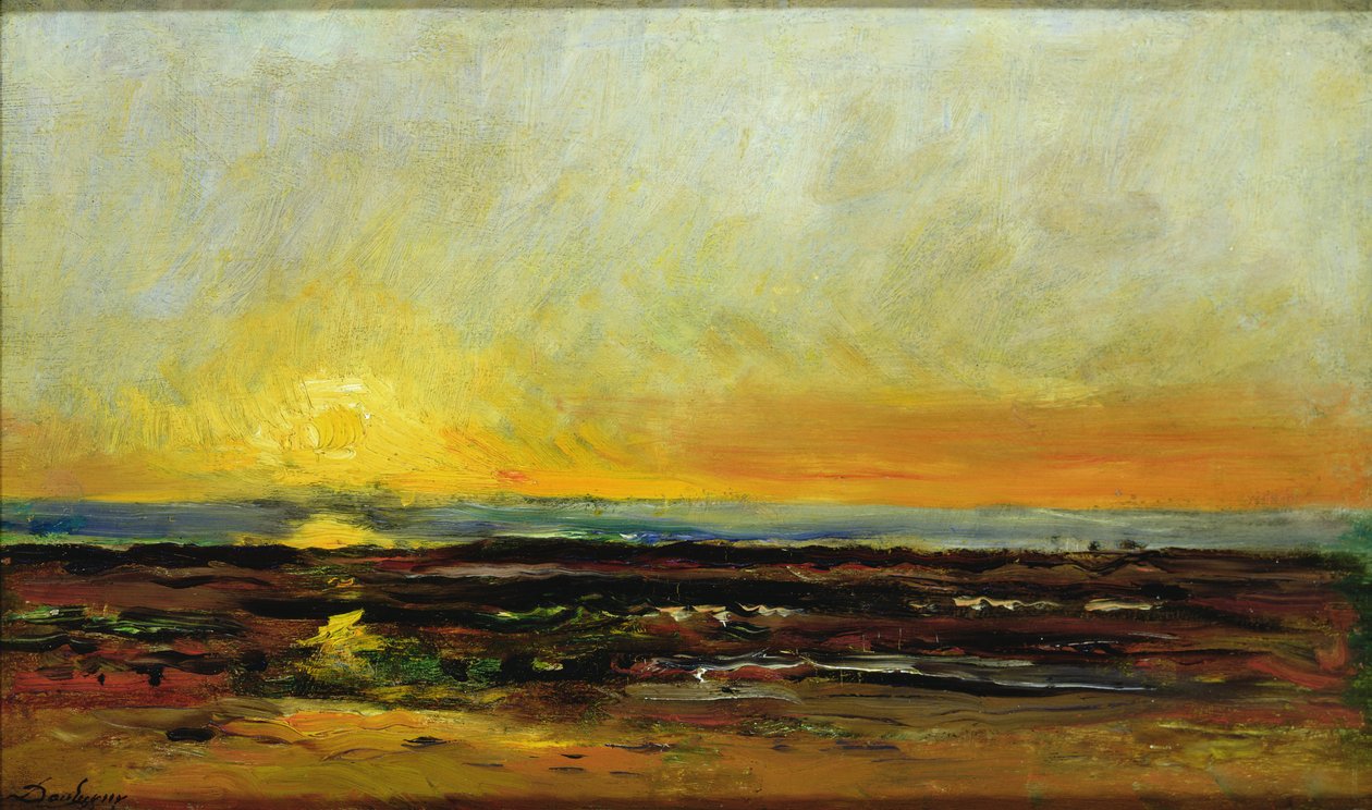 Sonnenuntergang an der Seeküste von Charles Francois Daubigny