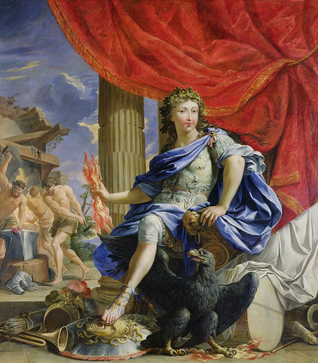 Louis XIV (1638-1715) als Jupiter, der die Fronde besiegt, 1648-67 von Charles Francois Poerson
