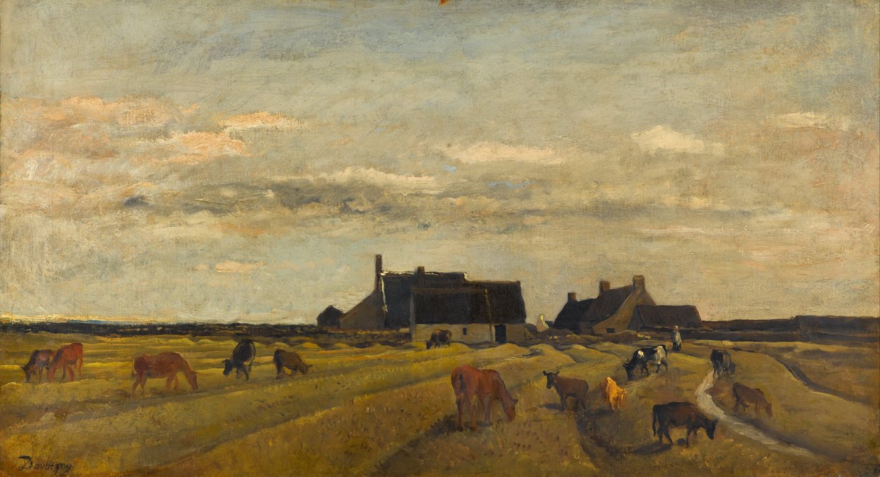 Bauernhof in Kerity, Bretagne von Charles Francois Daubigny