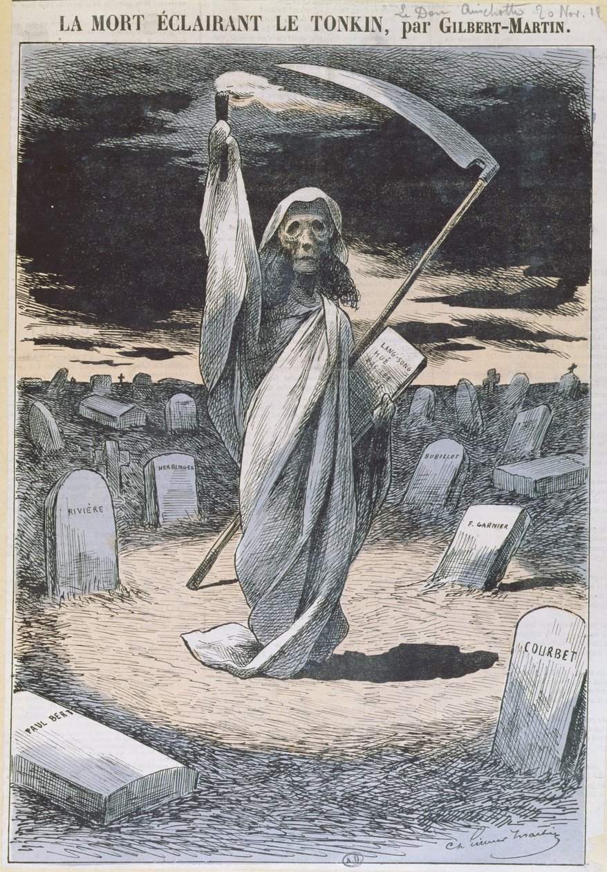 Der Tod erleuchtet Tonkin, Illustration aus der Zeitschrift 