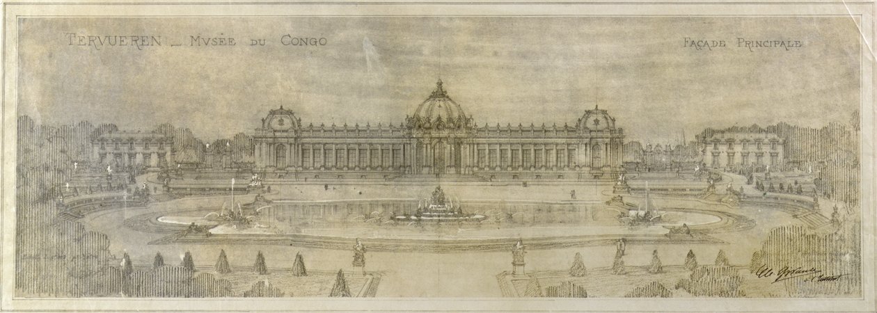 Hauptfassade des Musee du Congo in Tervueren, 1909 von Charles Louis Girault