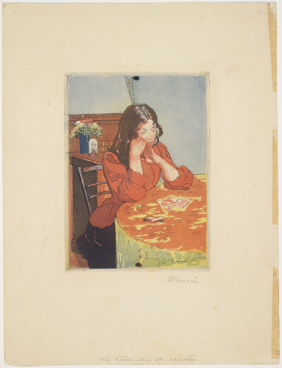 Tineuse de cartes, 1891 von Charles Maurin