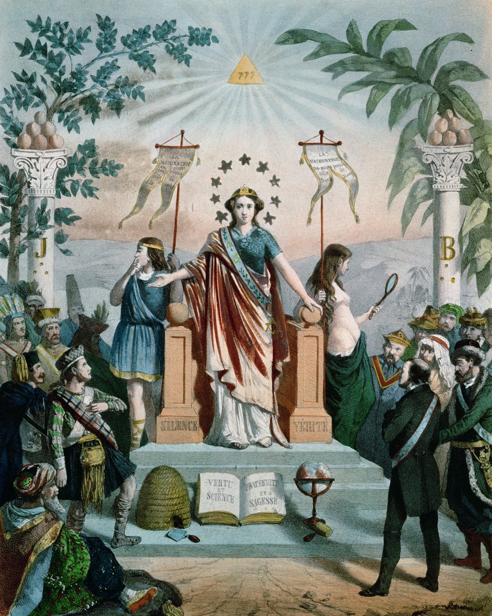 Freimaurerei unterrichtet das Volk, 1875 von Charles Mercereau