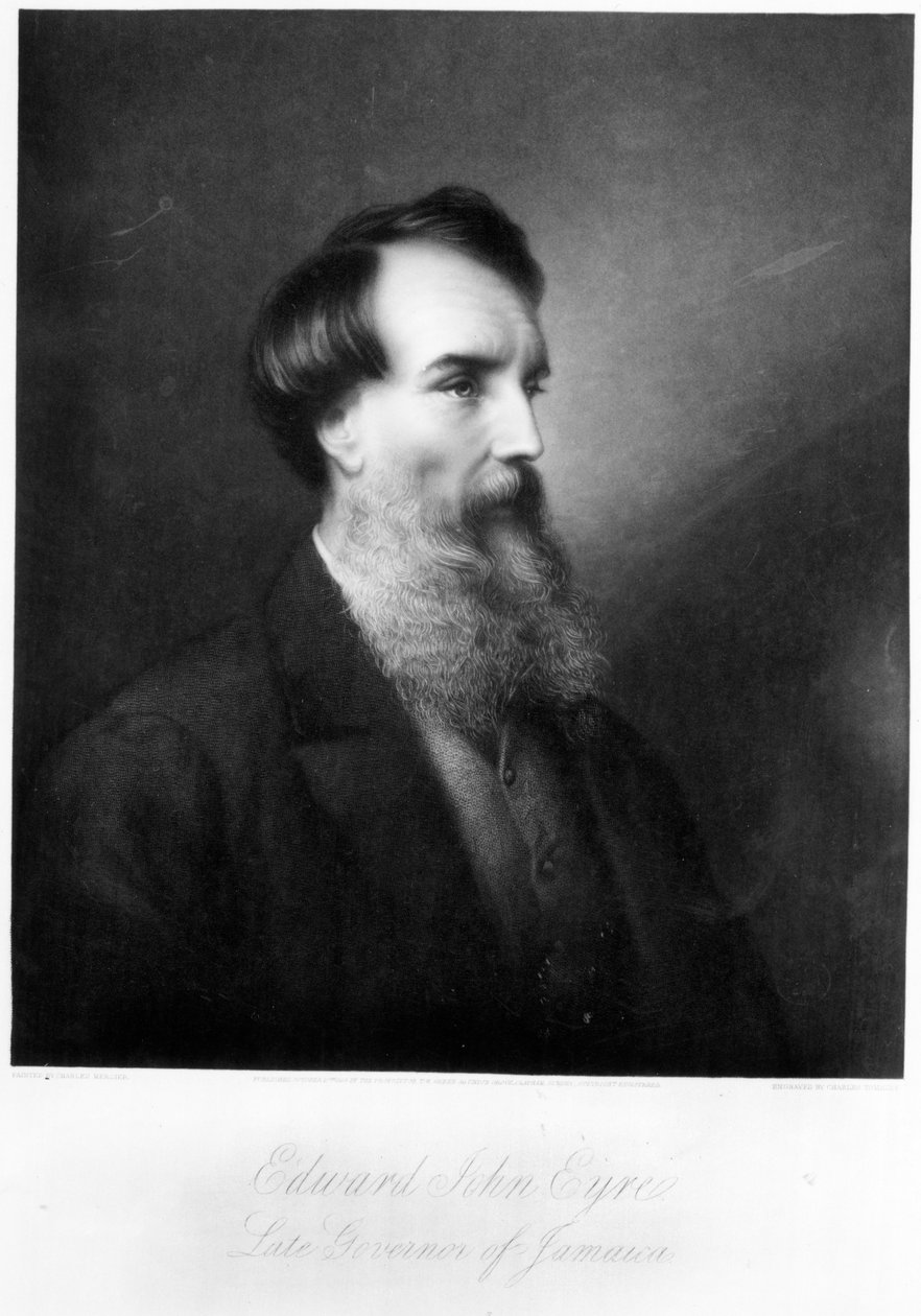 Edward John Eyre, graviert von Charles Algernon Tomkins, ca. 1901 von Charles Mercier