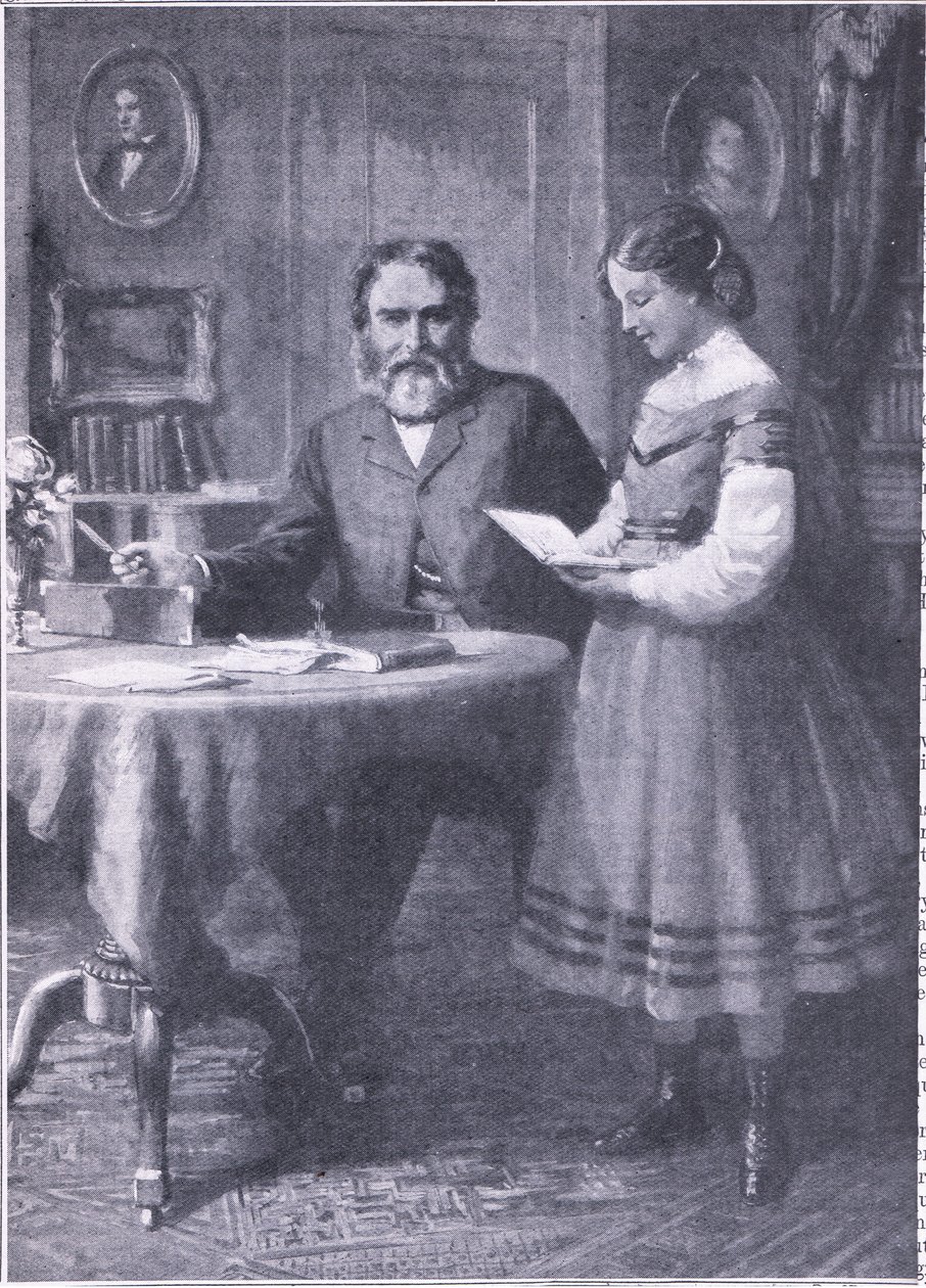 Der Kinderpoet mit Edith: Longfellow mit seiner Tochter von Charles Mills Sheldon