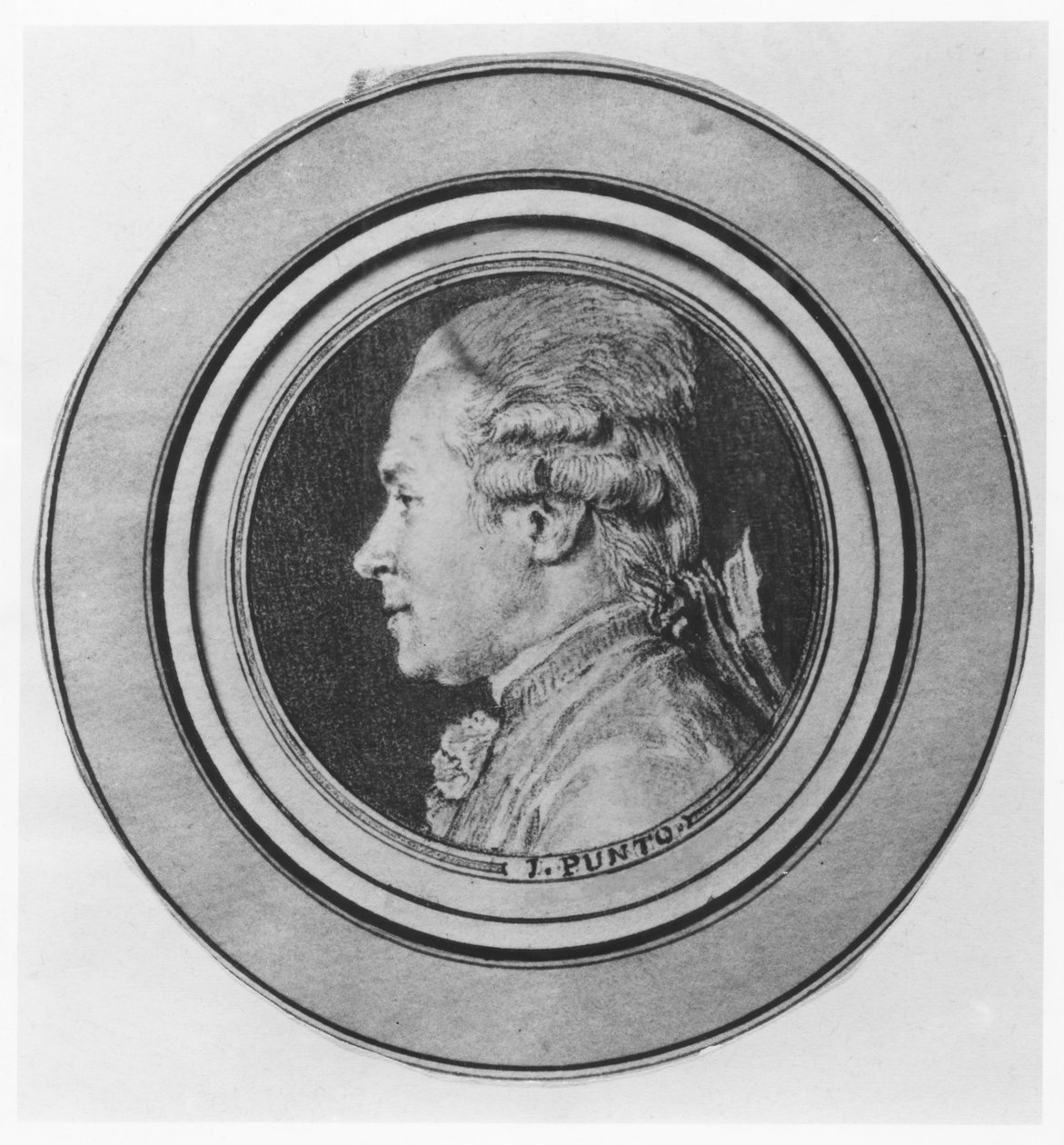 Porträt von Giovanni Punto von Charles Nicolas II Cochin