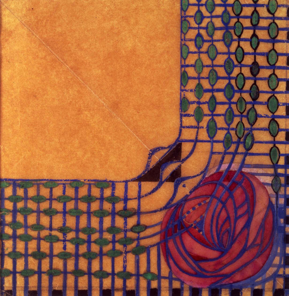 Textildesign, ca. 1915 von Charles Rennie Mackintosh