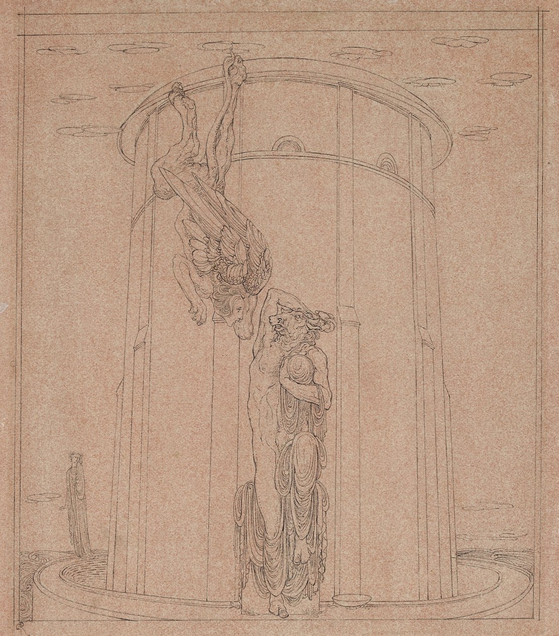 Das Labyrinth, in dem der zweigestaltige Stier untergebracht war von Charles Ricketts