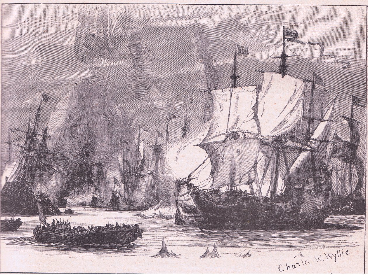 Seeschlacht vor Kap Passaro, 1718 n. Chr. von Charles William Wyllie