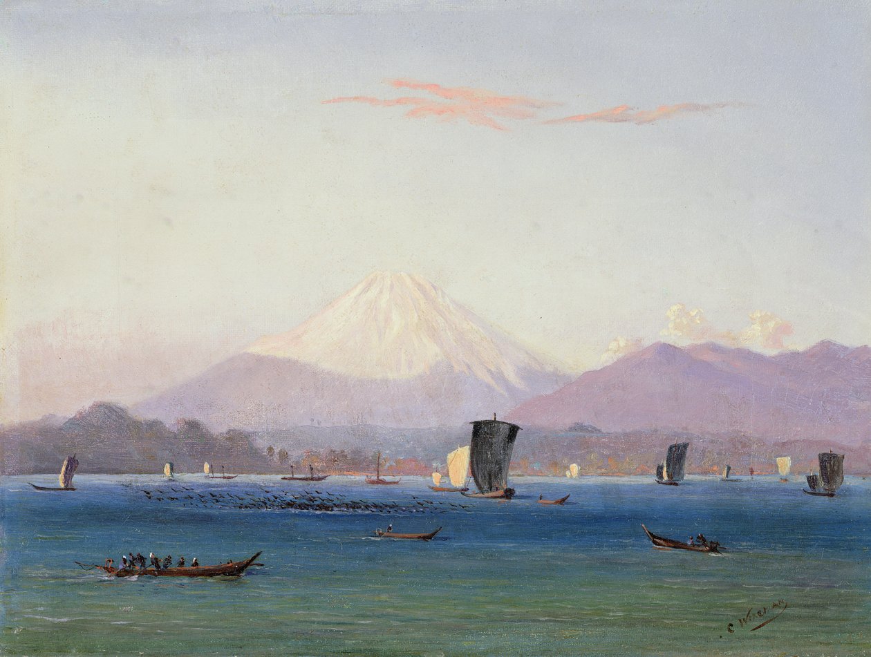 Ansicht des Berges Fuji von Charles Wirgman