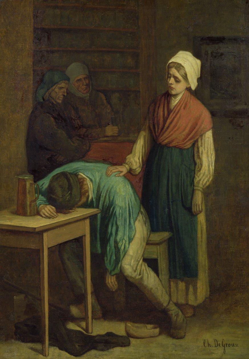 Der Betrunkene von Charles de Groux