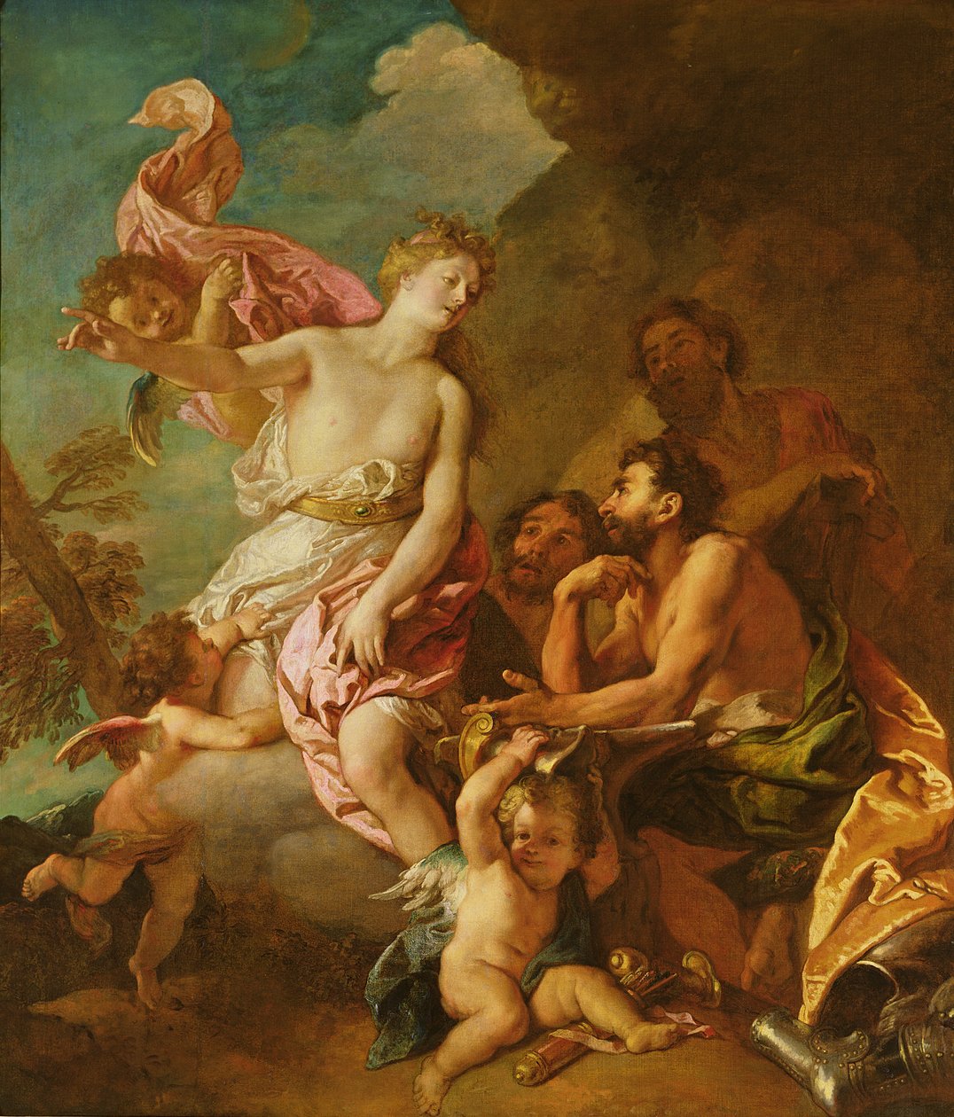 Venus bittet Vulkan um Waffen für Aeneas von Charles de la Fosse