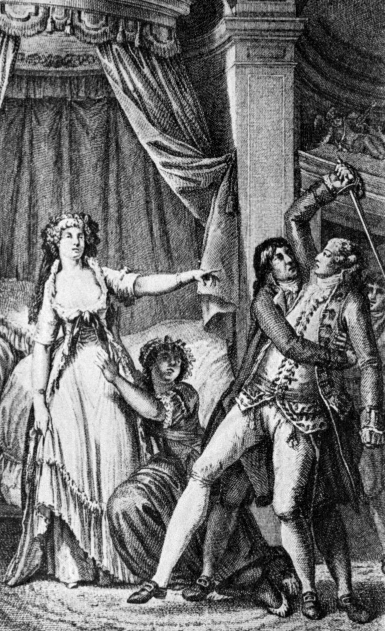 Prévan und die Marquise von Charles (after) Monnet