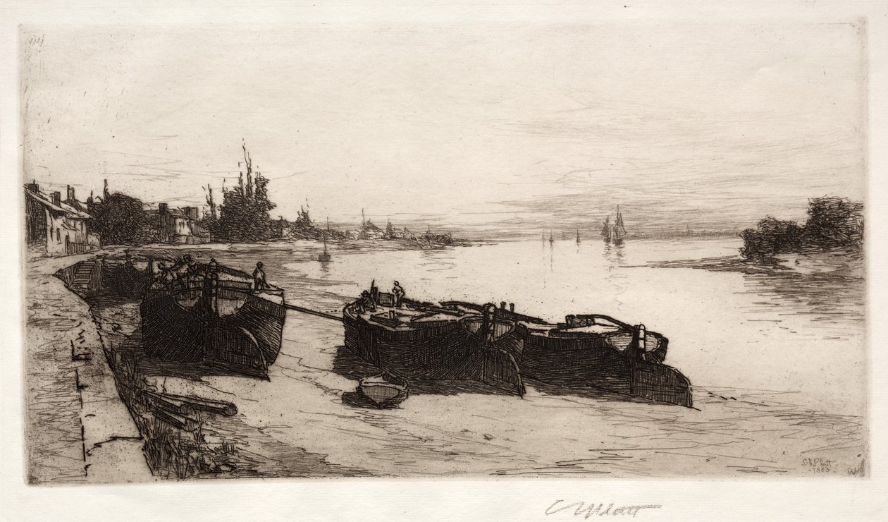 Schlammboote auf der Themse, 1883 von Charles Adams Platt