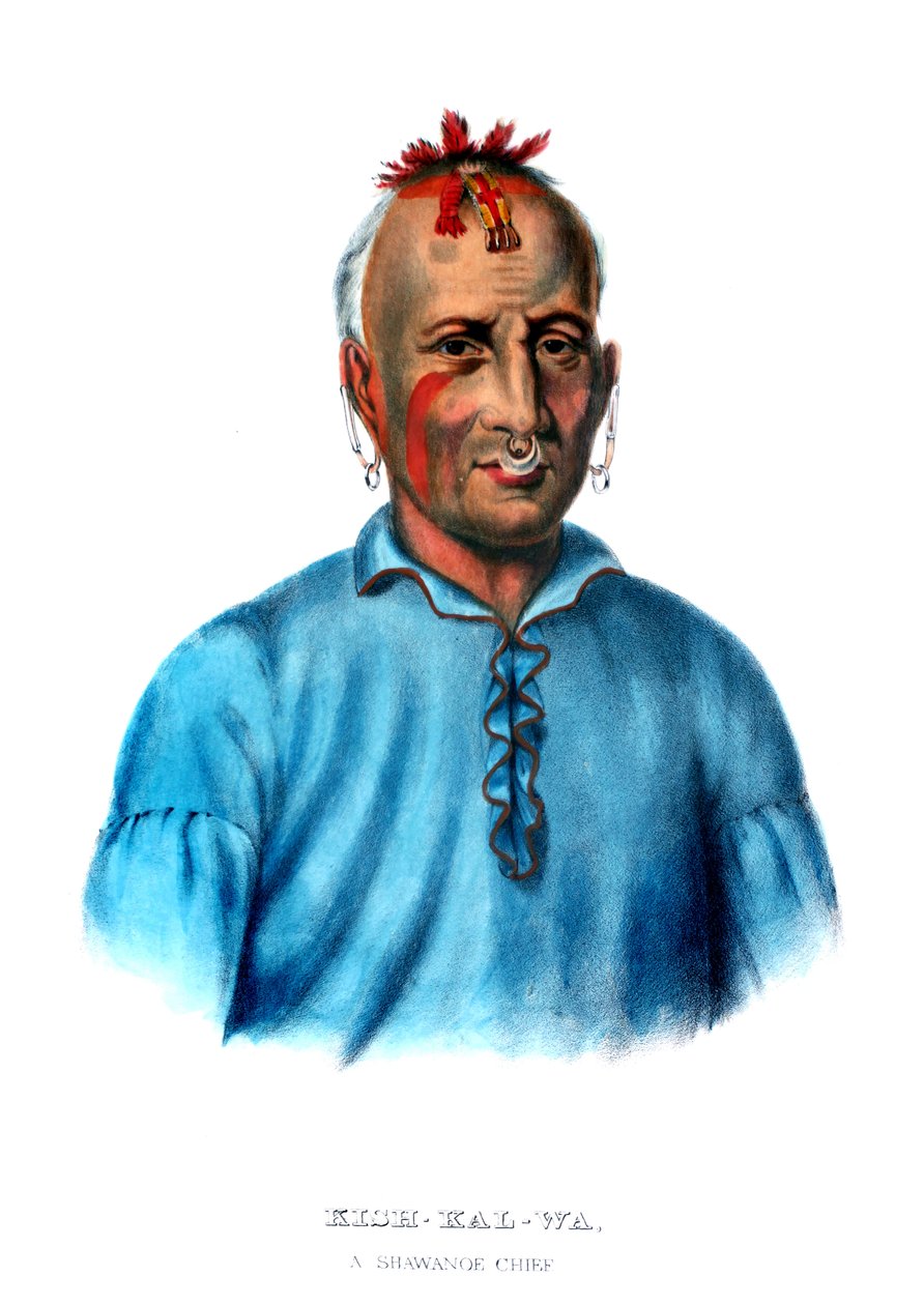 Kishkalwa, ein Shawnee-Häuptling von Charles Bird King