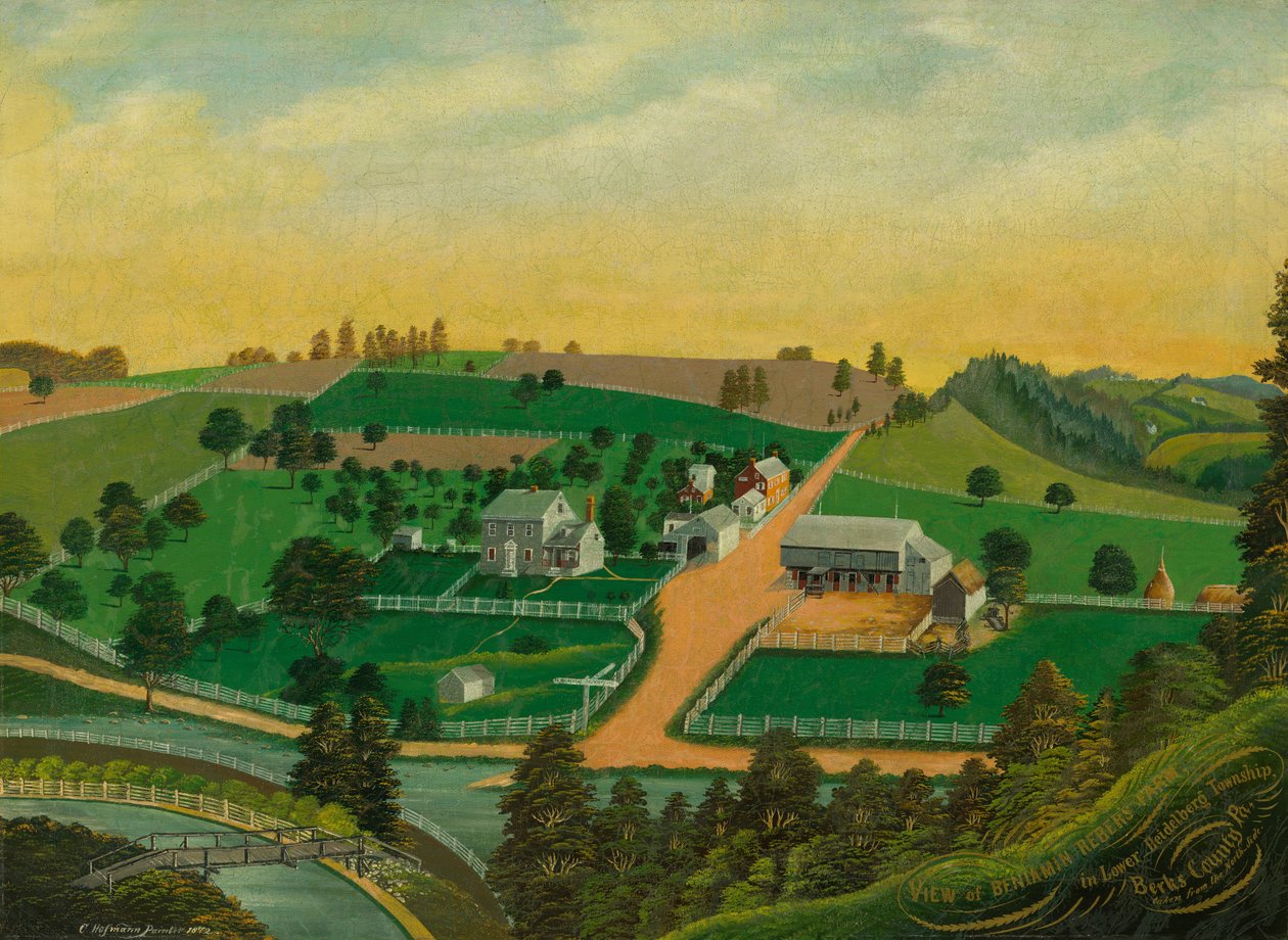 Ansicht von Benjamin Rebers Farm von Charles C. Hofmann
