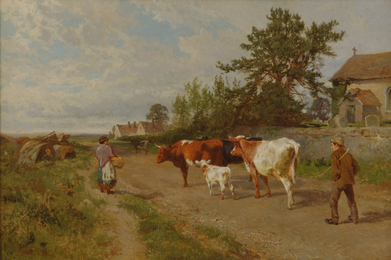 Auf dem Weg zum Markt, 1895 von Charles Collins