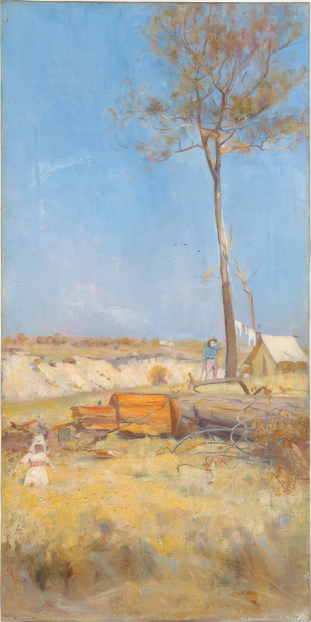 Unter einer südlichen Sonne (Holzspalterlager) von Charles Edward Conder