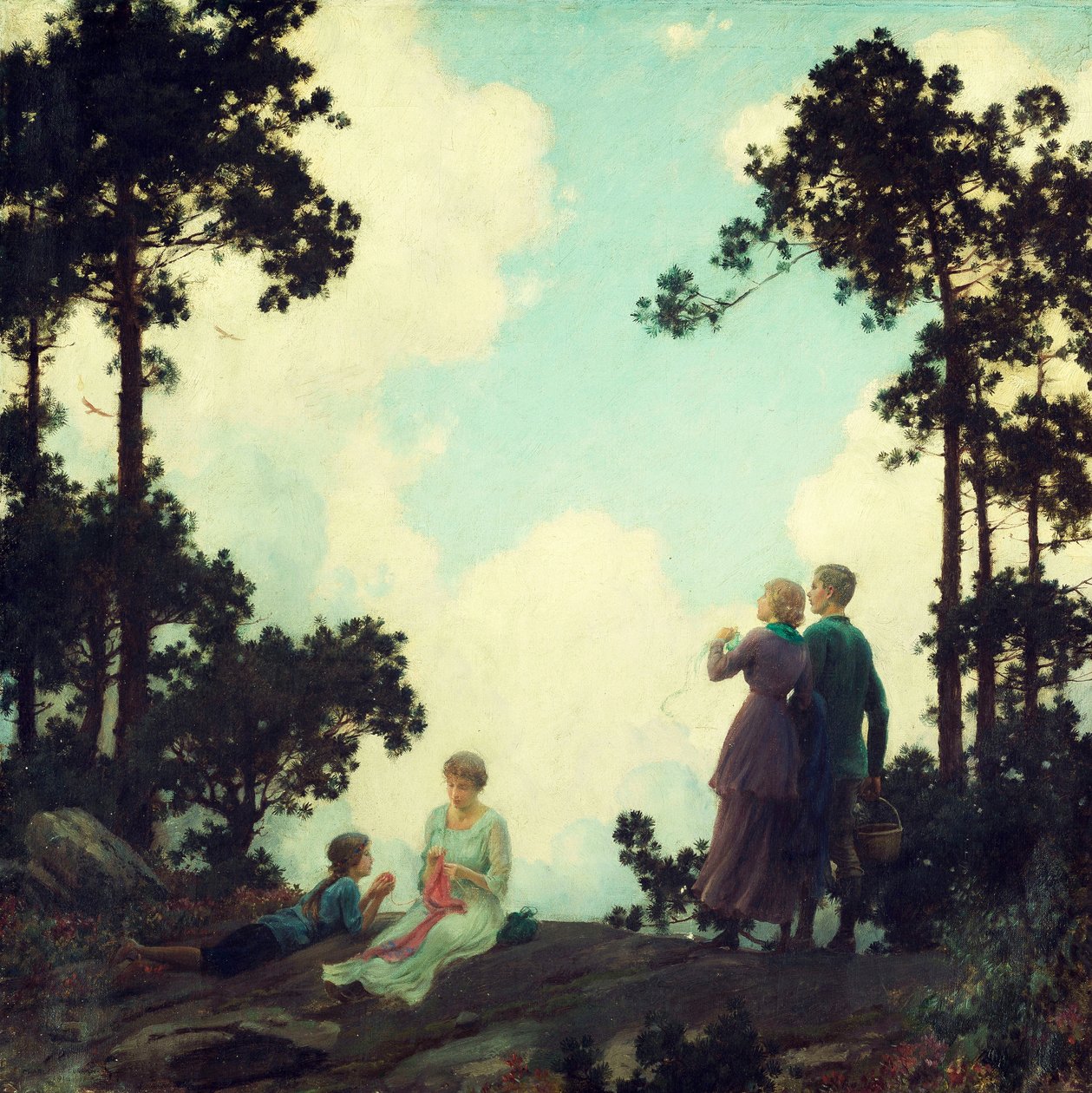 Unter den Kiefern von Charles Courtney Curran