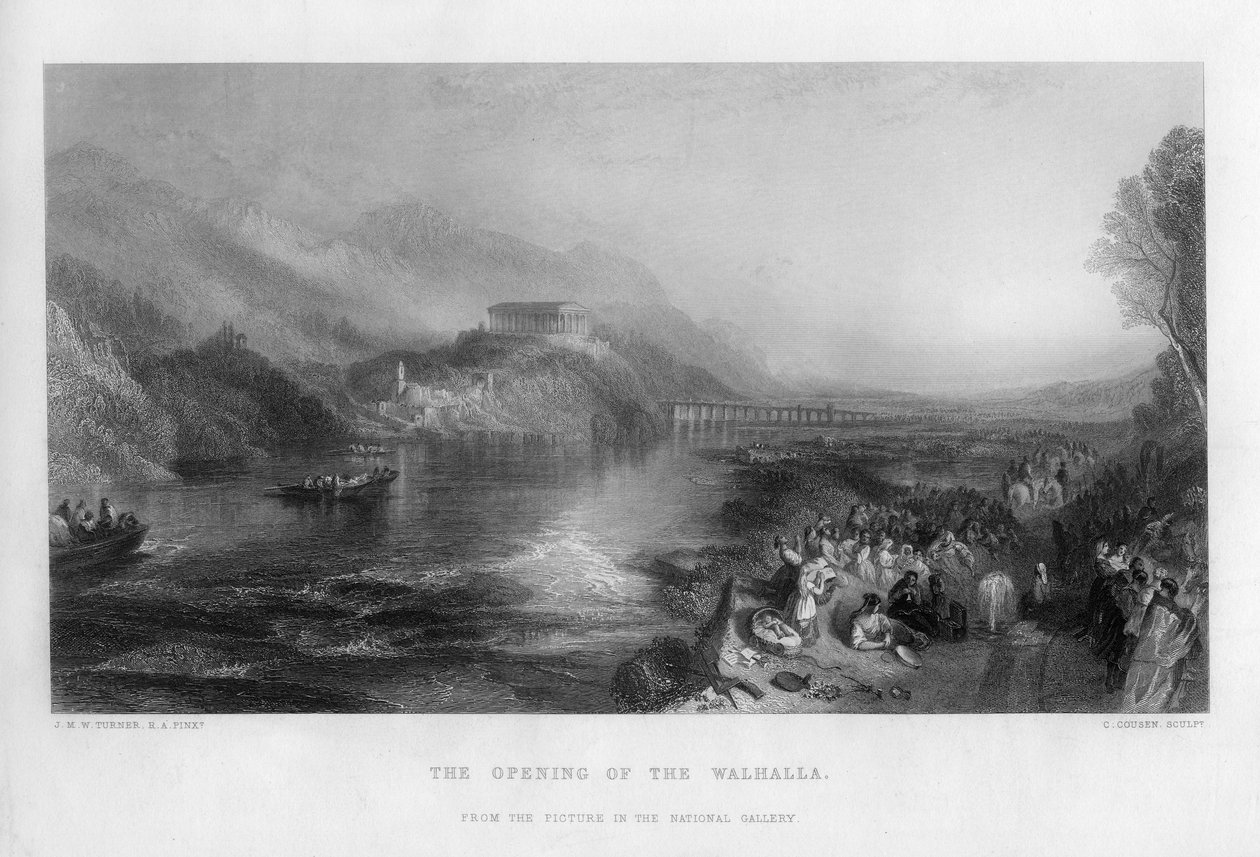 Die Eröffnung der Walhalla, 19. Jahrhundert von Charles Cousen