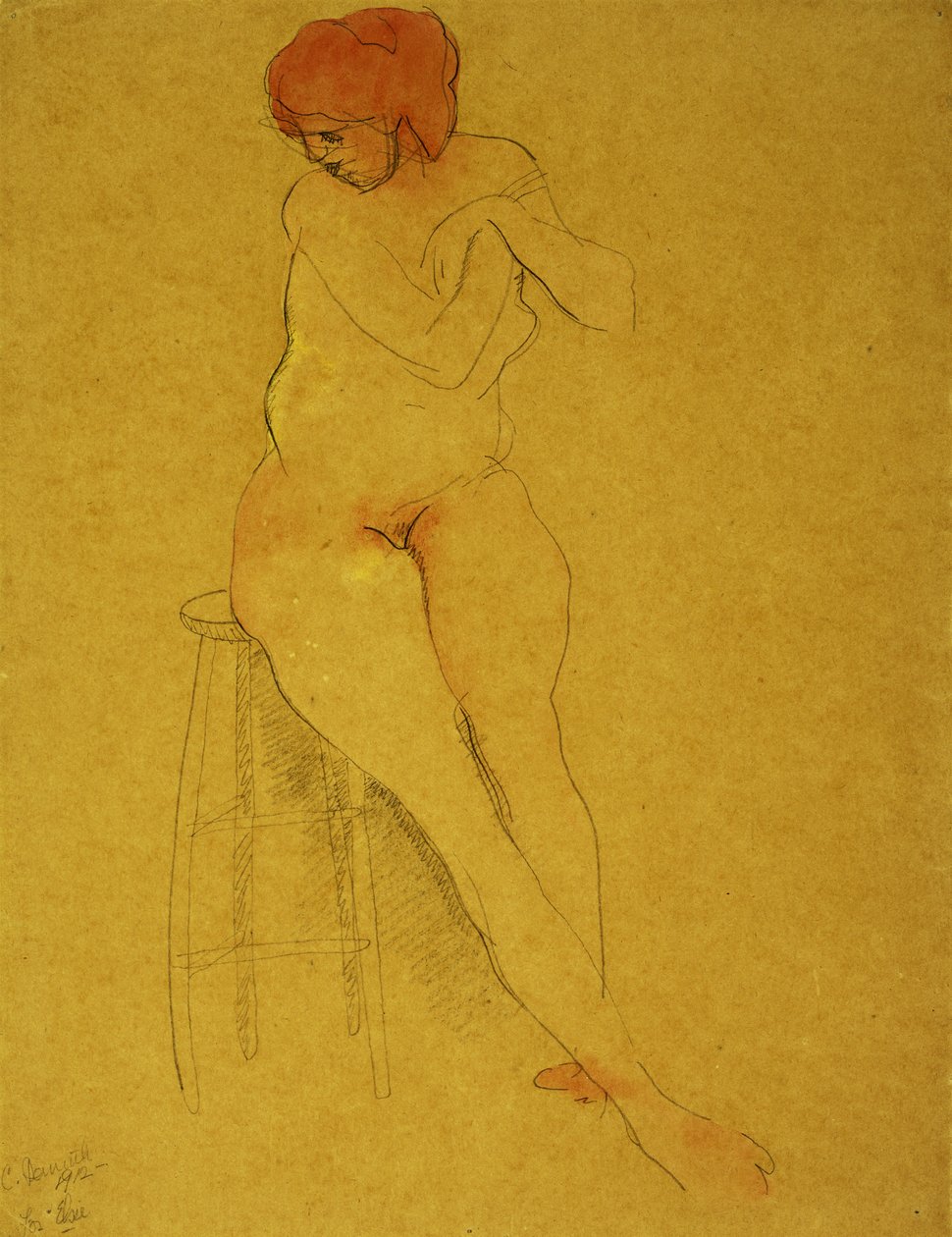 Sitzender Akt von Charles Demuth