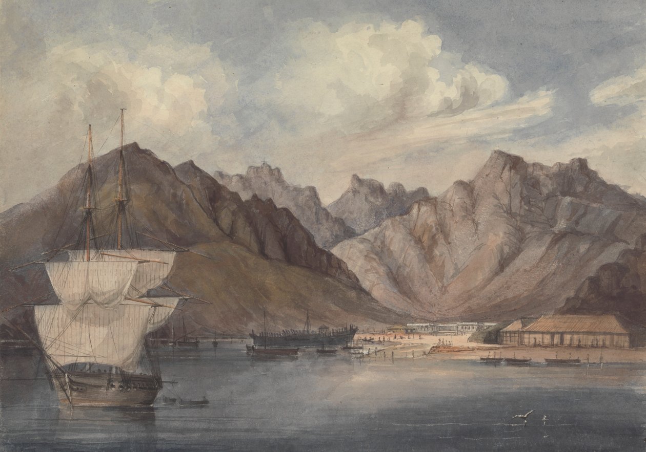 Ein Mittelmeerhafen (oder Aden?) von Charles Dyce
