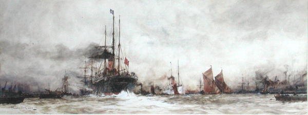 Die Themse bei Blackwall Reach von Charles Edward Dixon