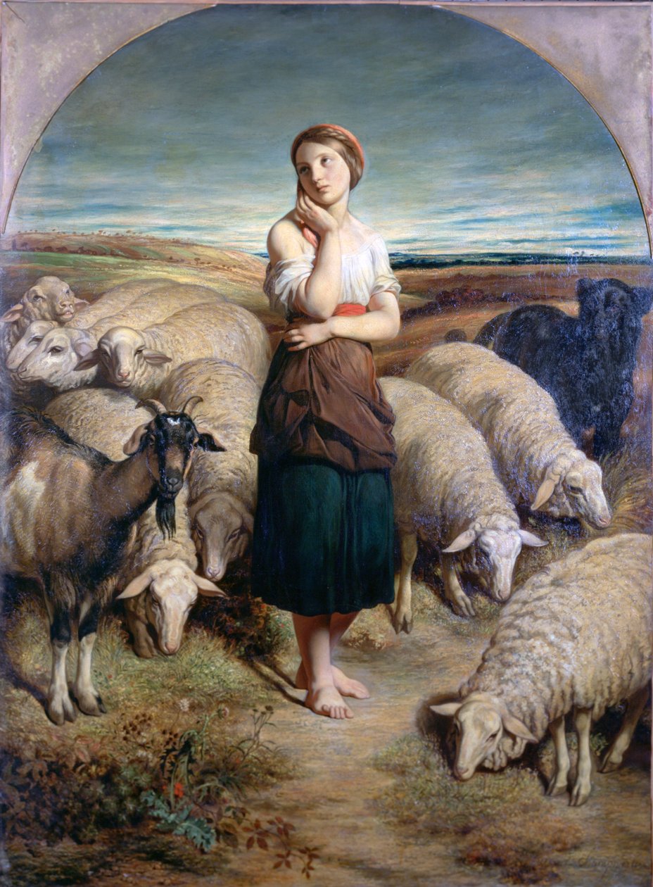 Heilige Genoveva, um 1810-1880 von Charles Emile Callande de Champmartin