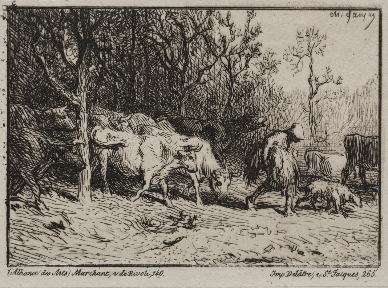Kuhhirte von Charles Emile Jacque