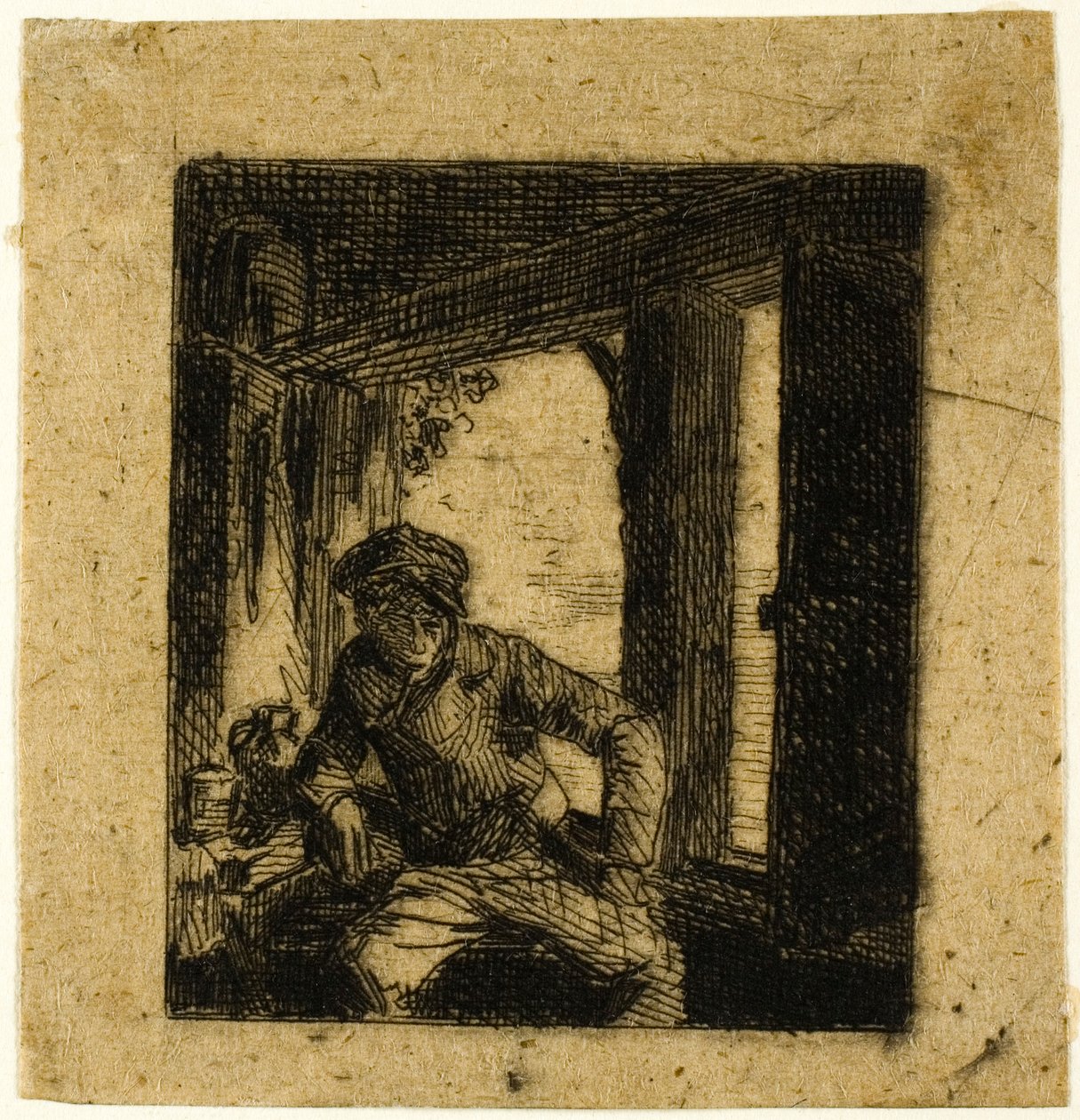 Trinker von Charles Emile Jacque