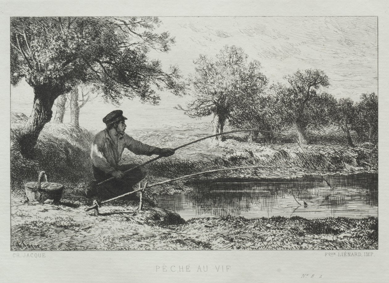 Angeln von Charles Emile Jacque