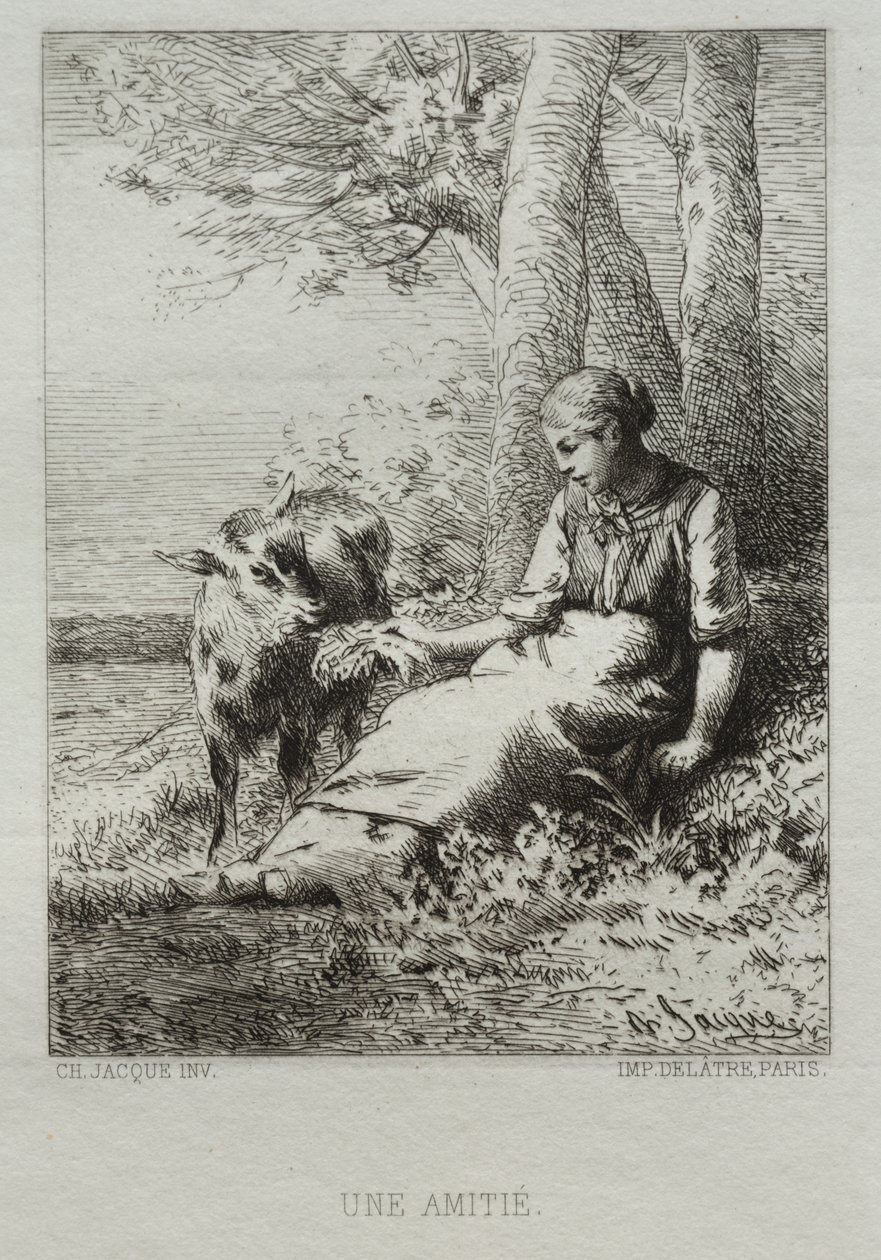 Freundschaft von Charles Emile Jacque