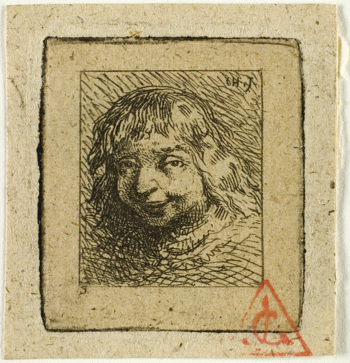 Kopf eines Bretonen von Charles Emile Jacque