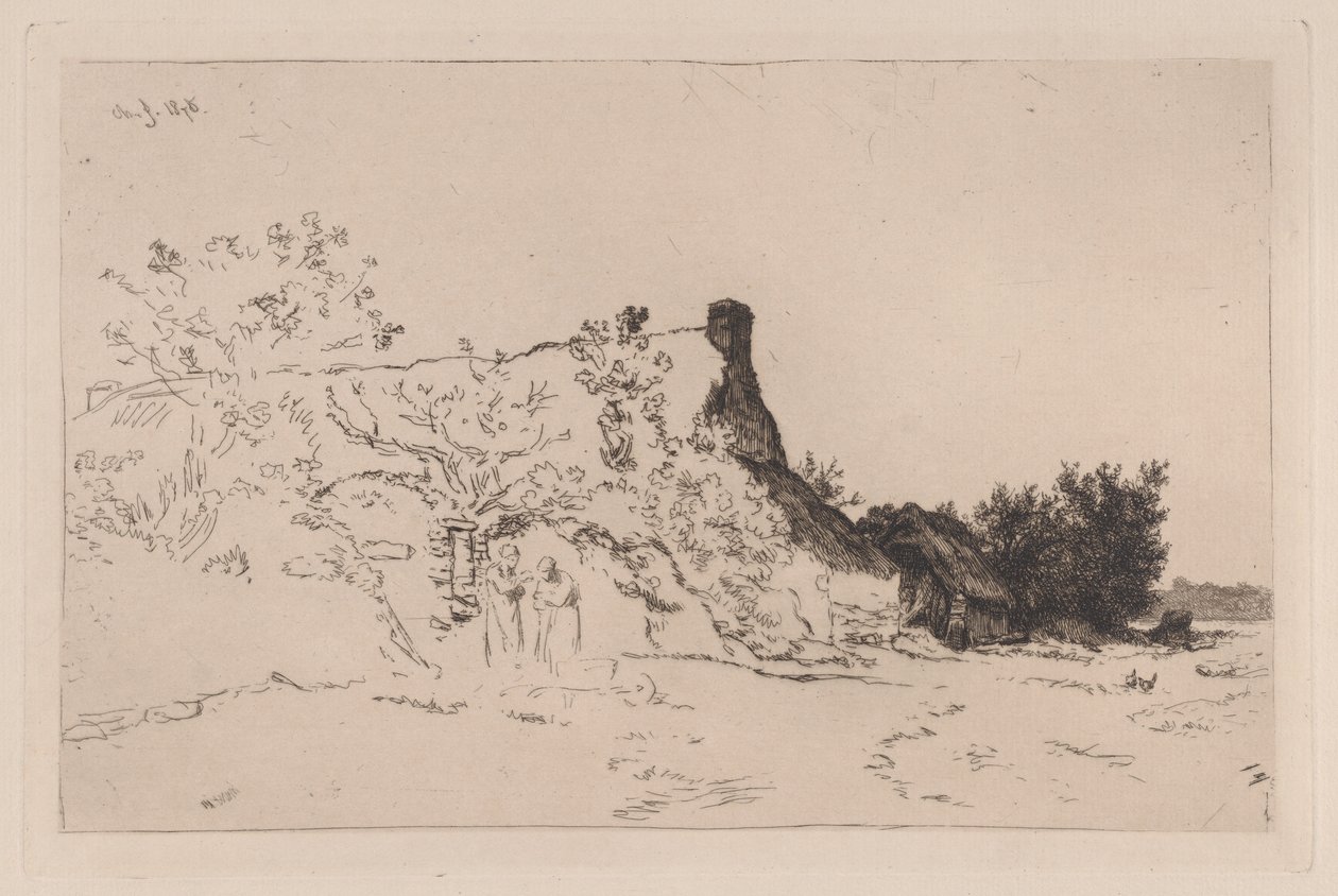 La Grande Chaumière Kercassier von Charles Emile Jacque