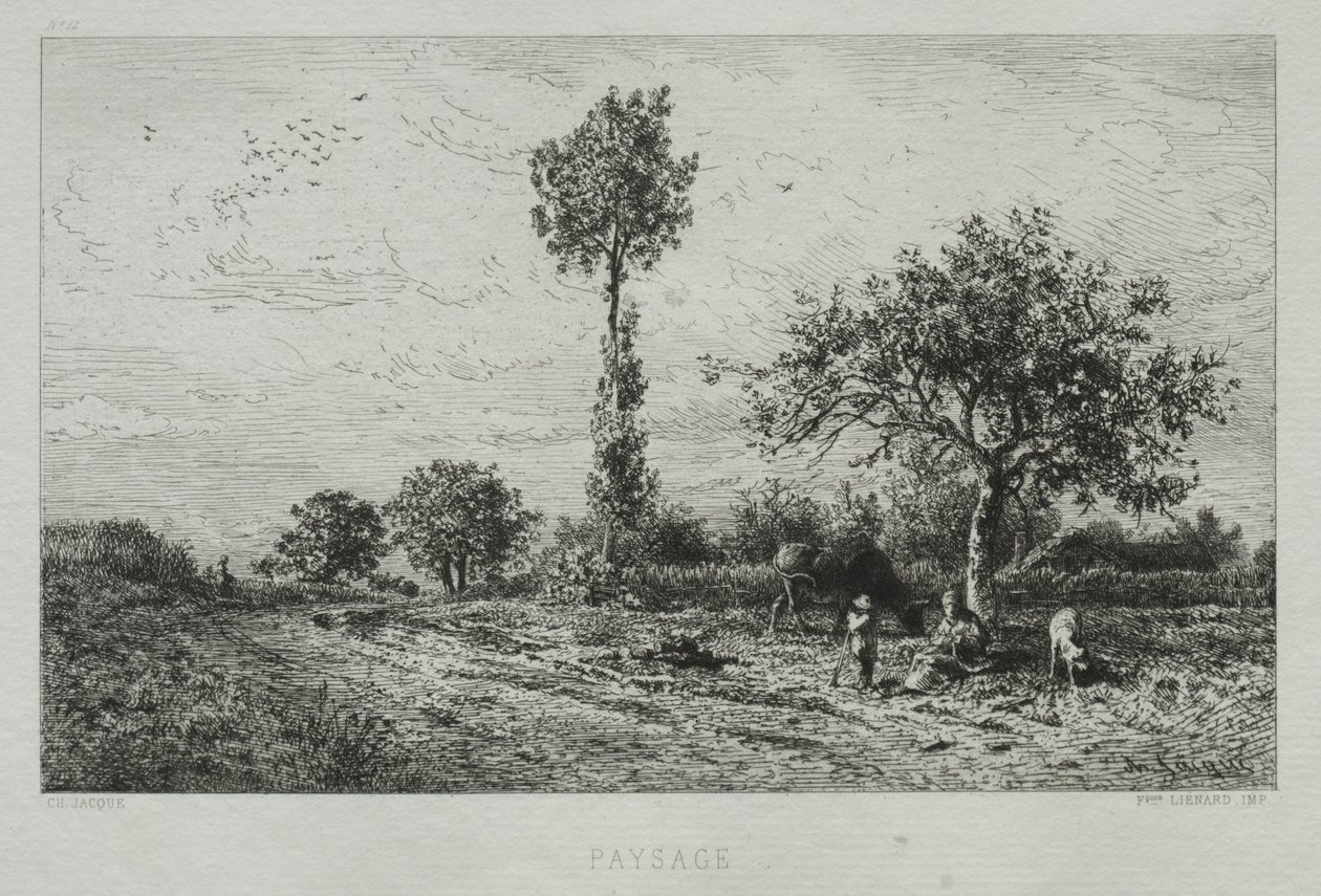 Landschaft von Charles Emile Jacque
