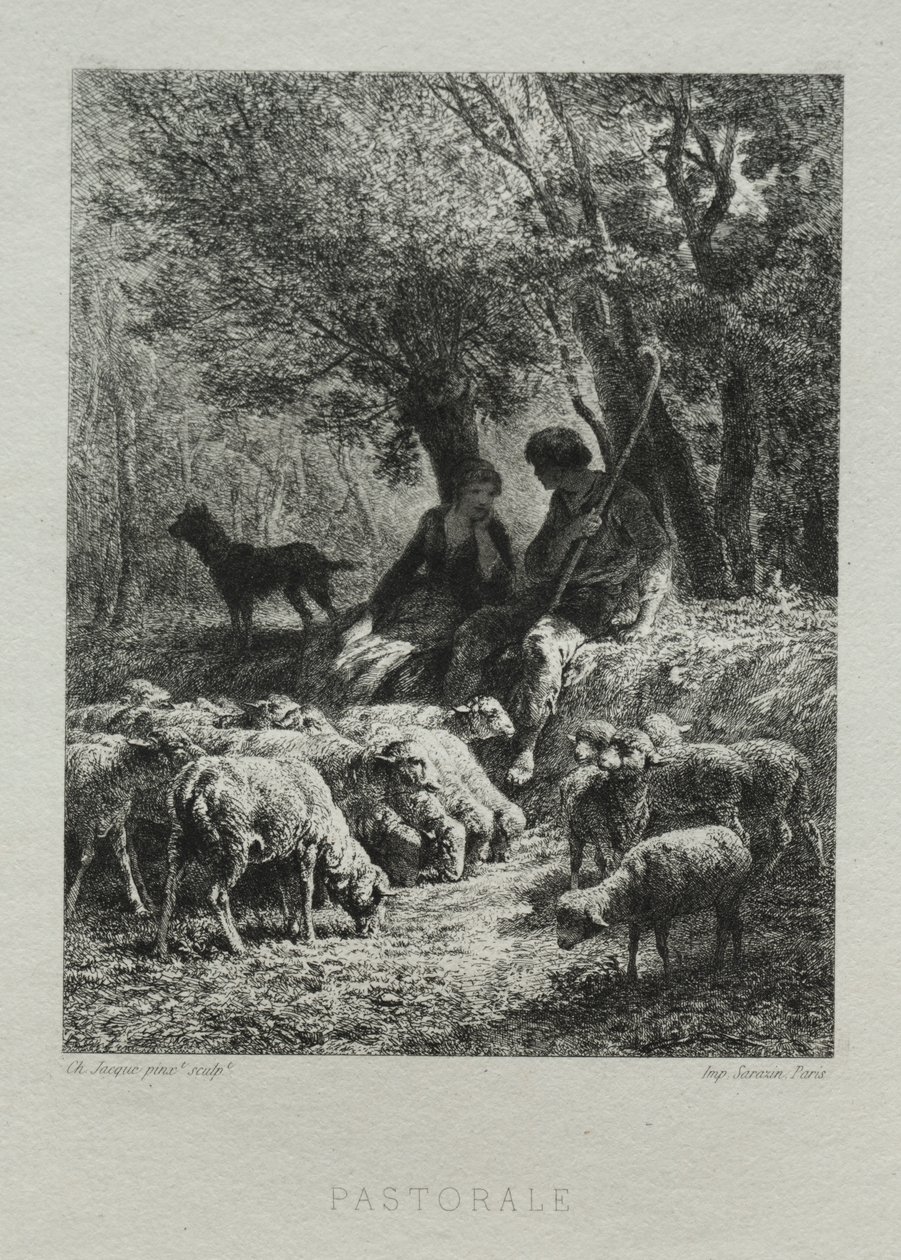Pastorale von Charles Emile Jacque