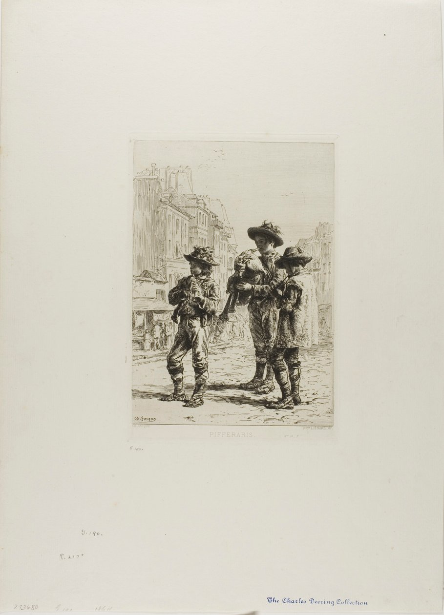 Pifferari von Charles Emile Jacque
