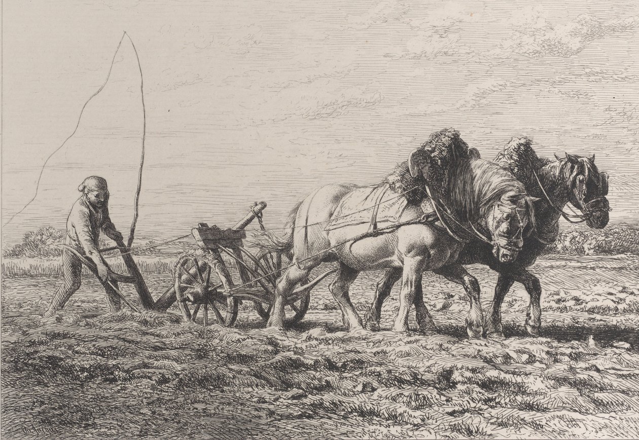 Pflügen, 1864 von Charles Emile Jacque