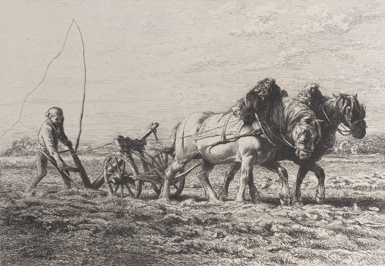 Pflügen, 1864 von Charles Emile Jacque