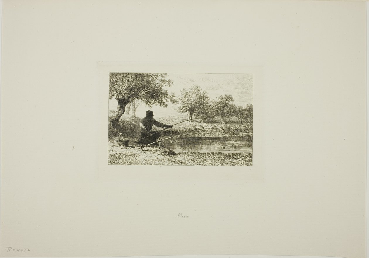 Stangenfischen von Charles Emile Jacque