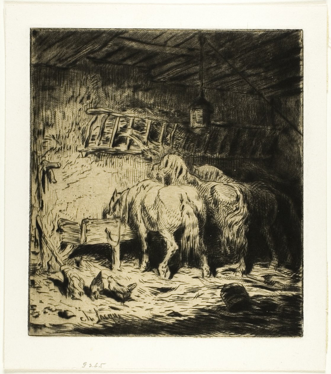 Stall von Charles Emile Jacque