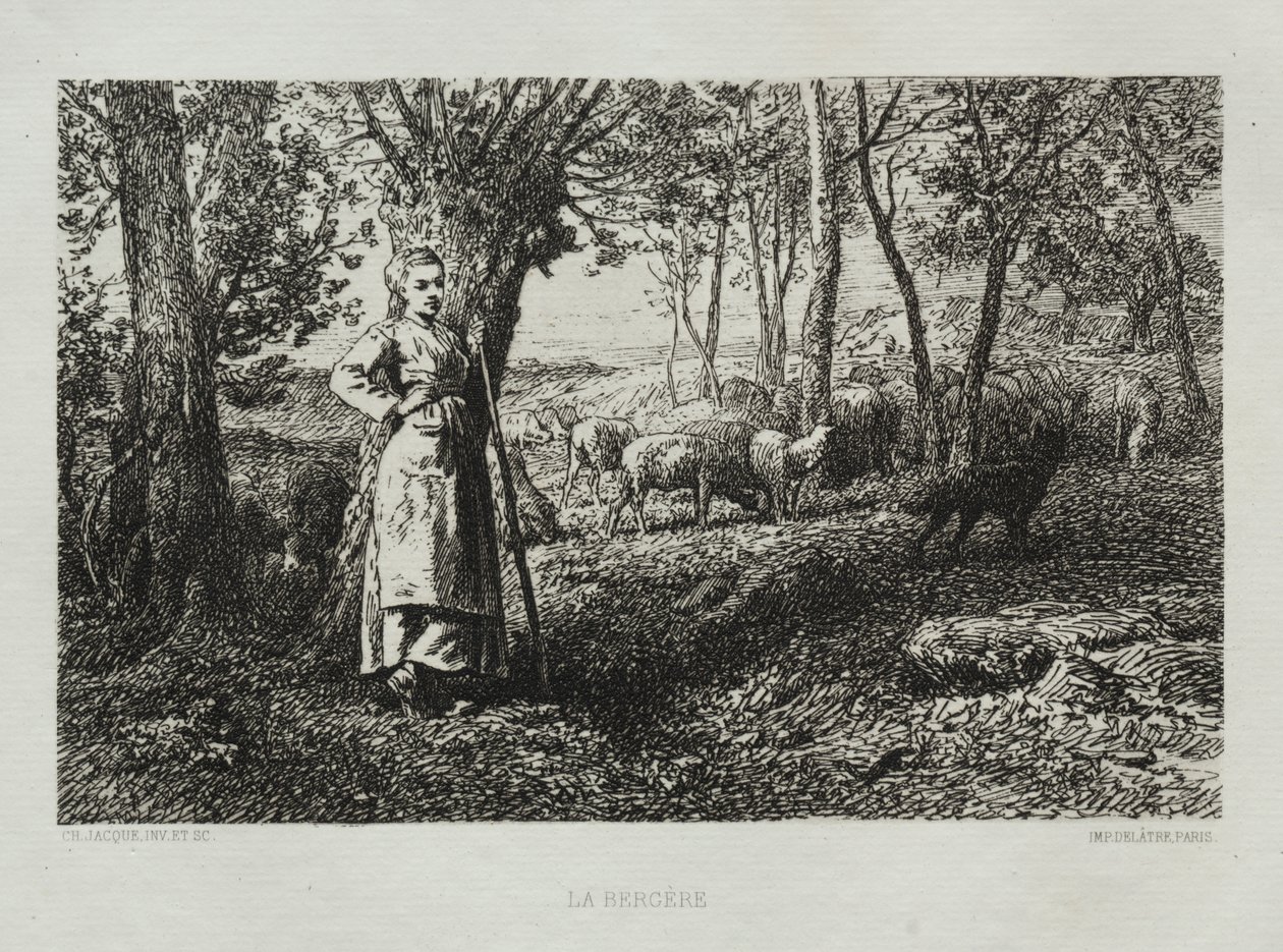 Die Schäferin von Charles Emile Jacque