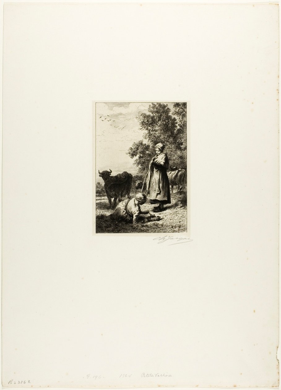 Junge Kuhhirten von Charles Emile Jacque