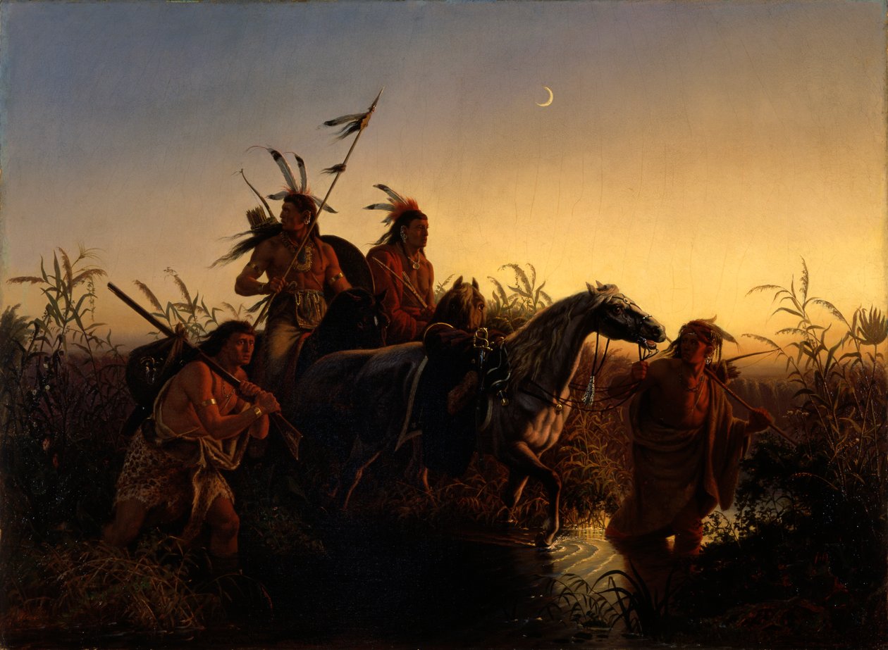 Das gefangene Pferd von Charles Ferdinand Wimar