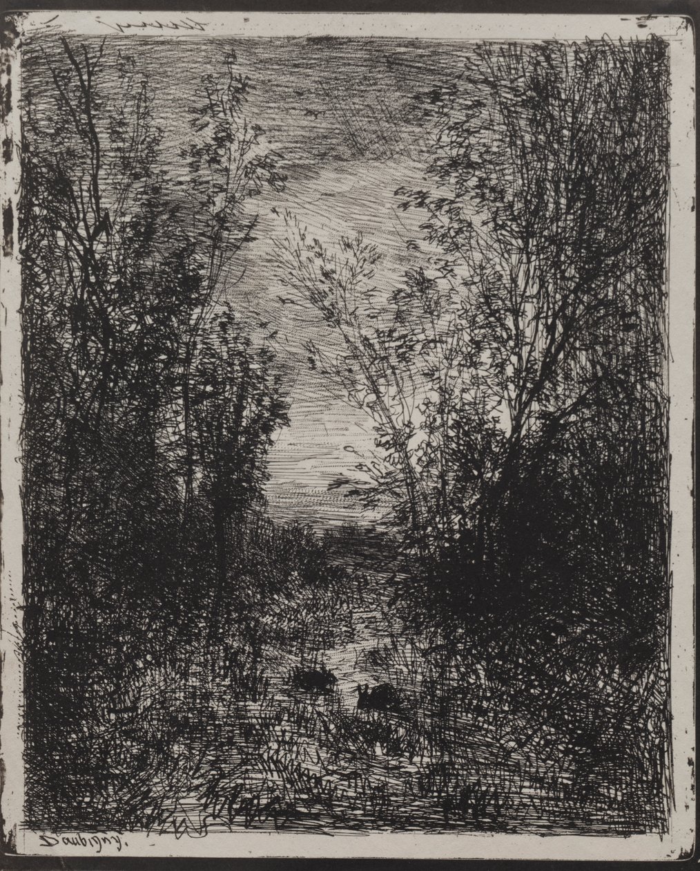 Ein Bach in einer Lichtung von Charles Francois Daubigny