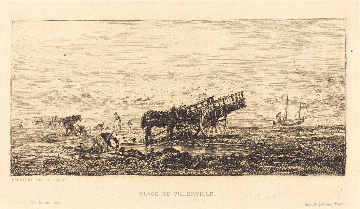 Strand von Villerville von Charles Francois Daubigny